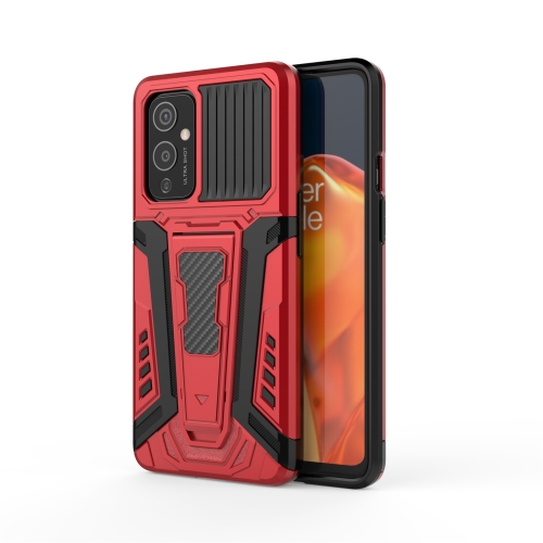 

For OnePlus 9 War Chariot Series Armor All-inclusive Shockproof PC + TPU Protective Case with Invisible Holder(Red)