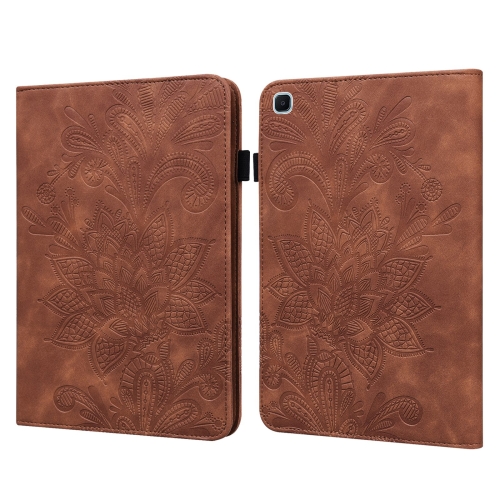 

Lace Flower Embossing Pattern Horizontal Flip Leather Case with Holder & Card Slots & Wallet & Photo Frame & Sleep / Wake-up Function For Samsung Galaxy Tab S6 Lite SM-P610/SM-P615(Brown)
