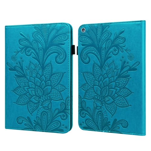 

Lace Flower Embossing Pattern Horizontal Flip Leather Case with Holder & Card Slots & Wallet & Photo Frame & Sleep / Wake-up Function For Amazon Kindle Fire HD 10 2019 / 2018 / 2017 / 2016(Blue)