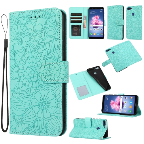 

For Honor 7S Skin Feel Embossed Sunflower Horizontal Flip Leather Case with Holder & Card Slots & Wallet & Lanyard(Green)