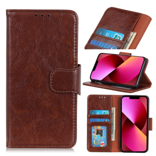 

For iPhone 13 Nappa Texture Horizontal Flip Leather Case with Holder & Card Slots & Wallet(Brown)