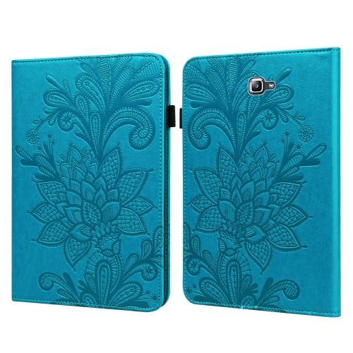 

For Samsung Galaxy Tab A A6 10.1 inch 2016 Lace Flower Embossing Pattern Horizontal Flip Leather Case with Holder & Card Slots & Wallet & Photo Frame(Blue)