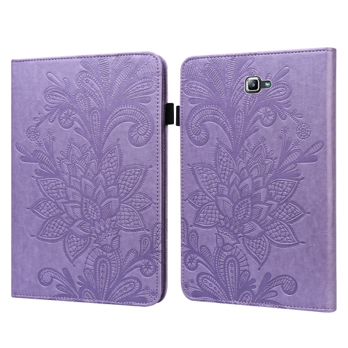 

For Samsung Galaxy Tab A A6 10.1 inch 2016 Lace Flower Embossing Pattern Horizontal Flip Leather Case with Holder & Card Slots & Wallet & Photo Frame(Purple)