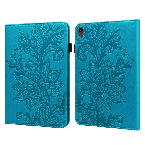 

For Lenovo Tab P11 2020 11 inch TB-J606F/J606X Lace Flower Embossing Pattern Horizontal Flip Leather Case with Holder & Card Slots & Wallet & Photo Frame(Blue)