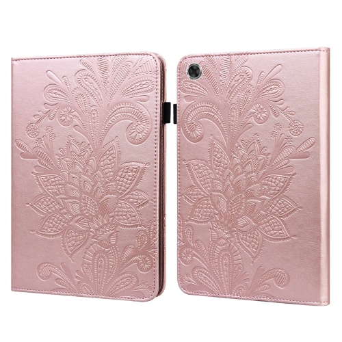 

For Lenovo Tab M8 8505X Lace Flower Embossing Pattern Horizontal Flip Leather Case with Holder & Card Slots & Wallet & Photo Frame(Rose Gold)