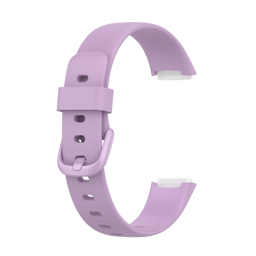 

For Fitbit Luxe Silicone Color Buckle Watch Band, Size:L(Light Purple)