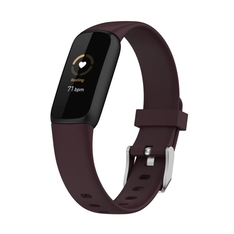 For Fitbit Luxe xDFind Silicone Watch Band, Size:S(Dark Purple)