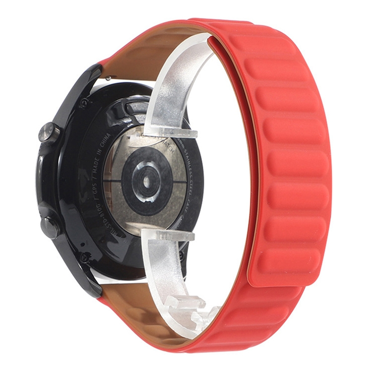 

For Samsung Galaxy Watch 3 45mm Silicone Magnetic Watch Band(Red)