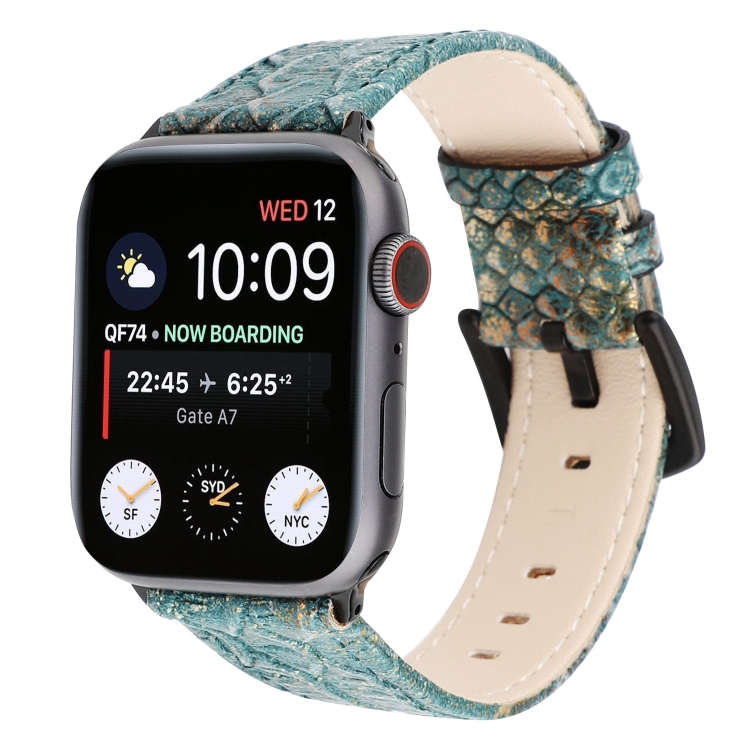 Snakeskin Leather Replacement Watch Band For Apple Watch Ultra
