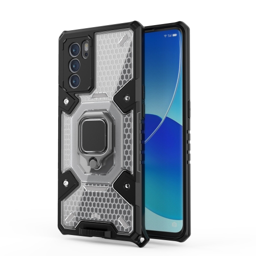 

For OPPO Reno6 Pro Space PC + TPU Ring Holder Protective Case(White)