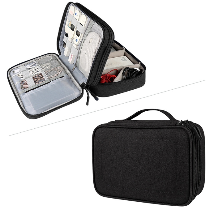

SM02S Double-layer Multifunctional Digital Accessory Storage Bag(Black)