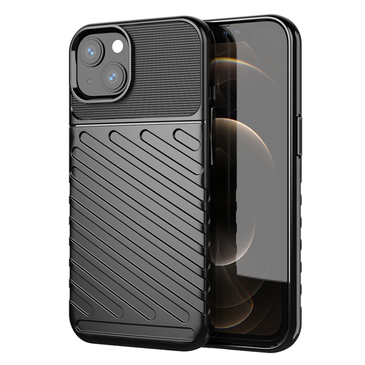 

Thunderbolt Shockproof TPU Soft Case For iPhone 13 mini(Black)