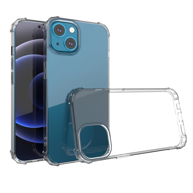 

Shockproof Transparent TPU Protective Case For iPhone 13(Transparent)