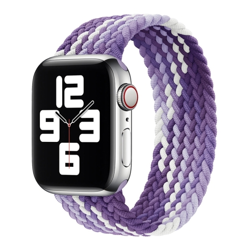 

Single Loop Weaving Nylon Watch Band, Size: XS 128mm For Apple Watch Series 7 41mm / 6 & SE & 5 & 4 40mm / 3 & 2 & 1 38mm(Grape Purple)