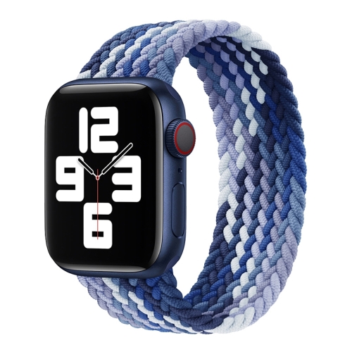 

Single Loop Weaving Nylon Watch Band, Size: L 165mm For Apple Watch Series 7 45mm / 6 & SE & 5 & 4 44mm / 3 & 2 & 1 42mm(Blueberry)