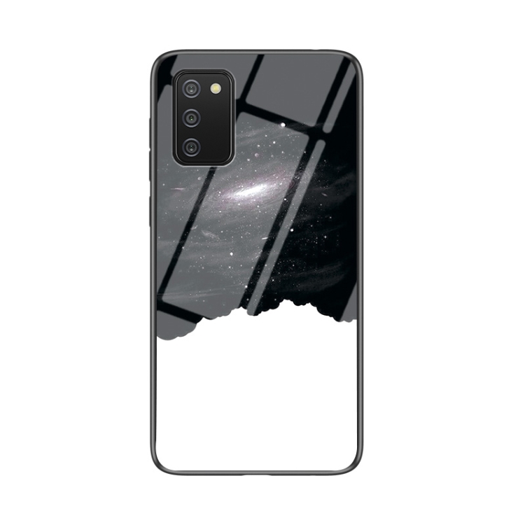 

For Samsung Galaxy A02s EU Version Starry Sky Painted Tempered Glass TPU Shockproof Protective Case(Cosmic Starry Sky)