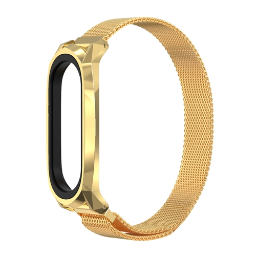 

For Xiaomi Mi Band 6 / 5 / 4 / 3 Mijobs Milan Magnetic GT Stainless Steel Watch Band(Gold)
