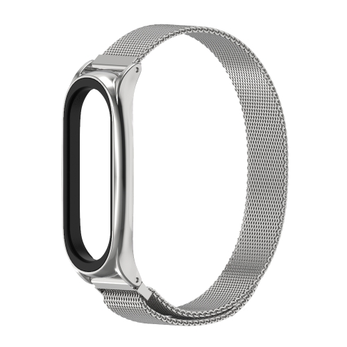 

For Xiaomi Mi Band 6 / 5 / 4 / 3 Mijobs Milan Magnetic Plus Stainless Steel Replacement Watchband(Silver)