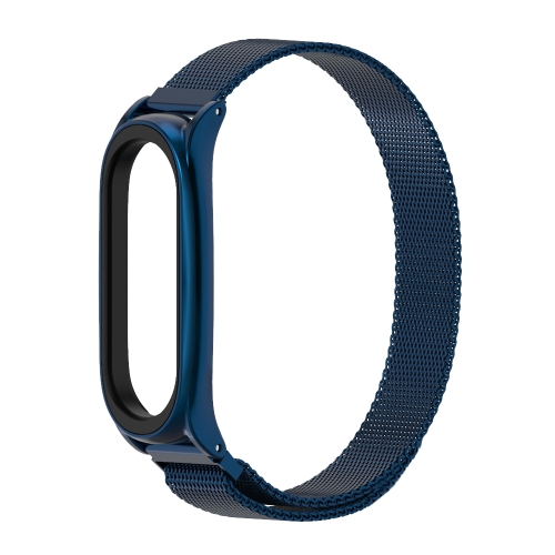 

For Xiaomi Mi Band 6 / 5 / 4 / 3 Mijobs Milan Magnetic Plus Stainless Steel Replacement Watchband(Blue)