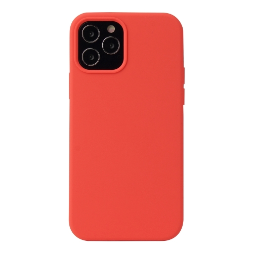 

For iPhone 13 Pro Solid Color Liquid Silicone Shockproof Protective Case (Coral Red)