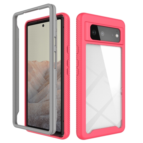 

For Google Pixel 6 Starry Sky Solid Color Series Shockproof PC + TPU Case(Rose Red)