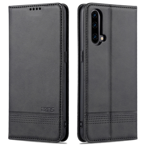 

For OnePlus Nord CE 5G AZNS Magnetic Calf Texture Horizontal Flip Leather Case with Card Slots & Holder & Wallet(Black)