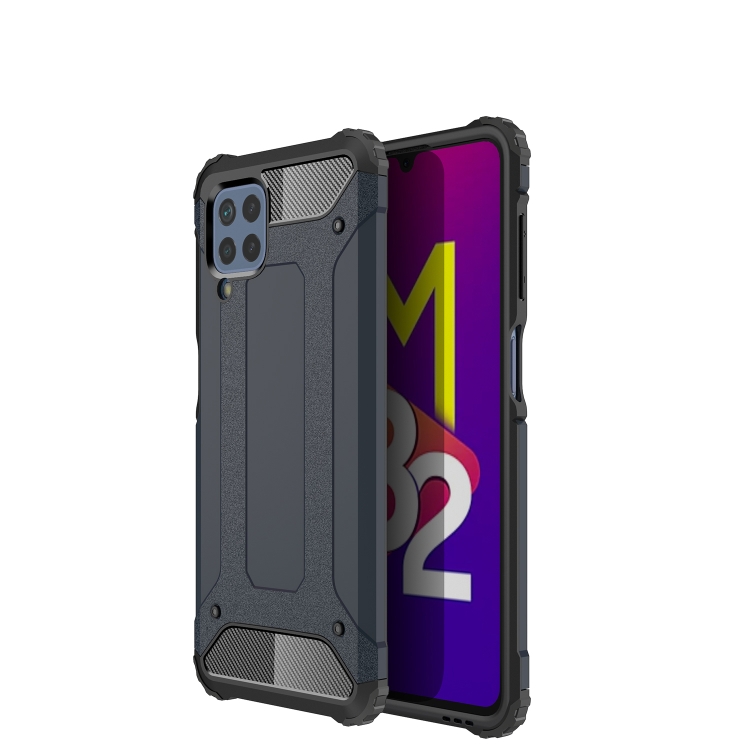 

For Samsung Galaxy M32 india Magic Armor TPU + PC Combination Case(Navy Blue)