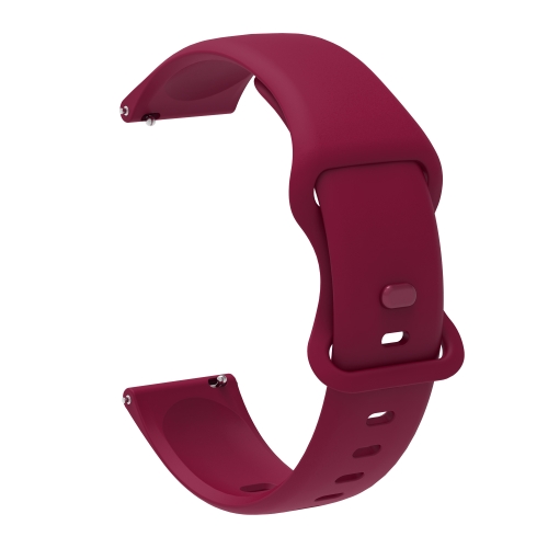 

20mm For Amazfit GTS 2e Butterfly Buckle Silicone Watch Band(Wine Red)