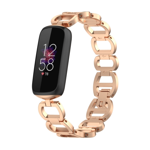 

For Fitbit Luxe Special Edition Metal Bracelet Watch Band(Rose Gold)