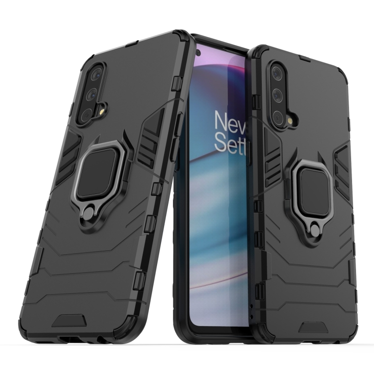 

For OnePlus Nord CE 5G PC + TPU Shockproof Protective Case with Magnetic Ring Holder(Black)