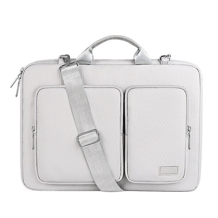 

ST11 Polyester Thickened Laptop Bag with Detachable Shoulder Strap, Size:14.1-15.4 inch(Silver Gray)