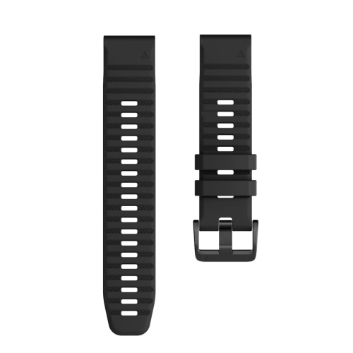 

For Garmin Fenix 7X / 6X 26mm Smart Watch Quick Release Silicon Watch Band(Black)