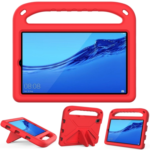 

For Huawei MediaPad M5 Lite 8.0 inch Handle Portable EVA Shockproof Anti Falling Protective Case with Triangle Holder(Red)