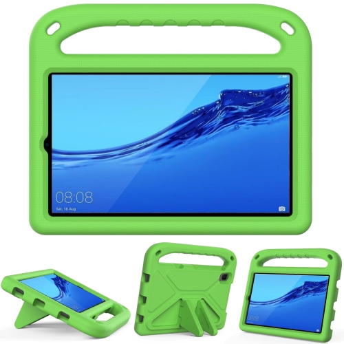 

For Huawei MediaPad M5 Lite 8.0 inch Handle Portable EVA Shockproof Anti Falling Protective Case with Triangle Holder(Green)