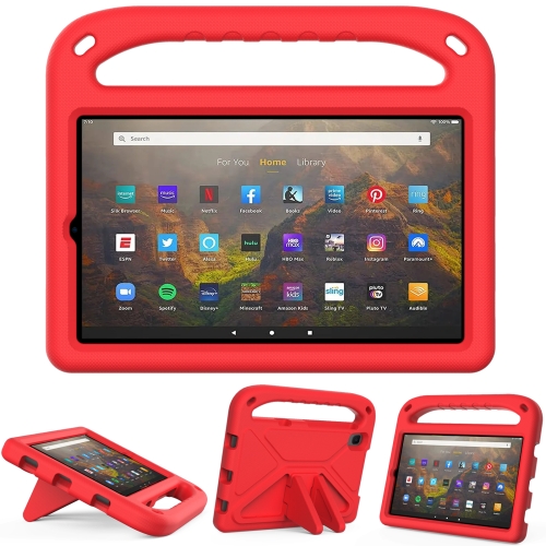 

For Lenovo Tab M8 FHD TB-8505F / TB-8705X 8.0 inch & Tab M8 TB-8505 / TB-8705 / TB-8506 2021 Handle Portable EVA Shockproof Anti Falling Protective Case with Triangle Holder(Red)