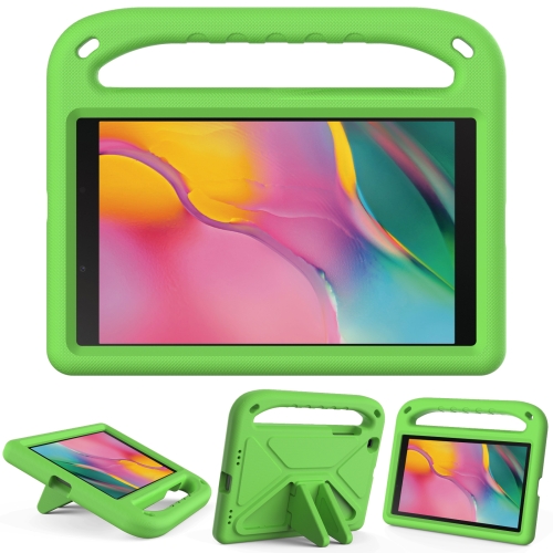 

For Samsung Galaxy Tab A 8.0 2019 SM-T290 / SM-T295 Handle Portable EVA Shockproof Anti Falling Protective Case with Triangle Holder(Green)