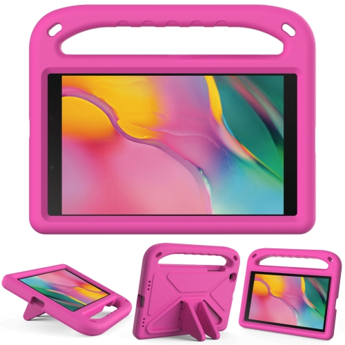 

For Samsung Galaxy Tab A 8.0 2019 SM-T290 / SM-T295 Handle Portable EVA Shockproof Anti Falling Protective Case with Triangle Holder(Rose Red)