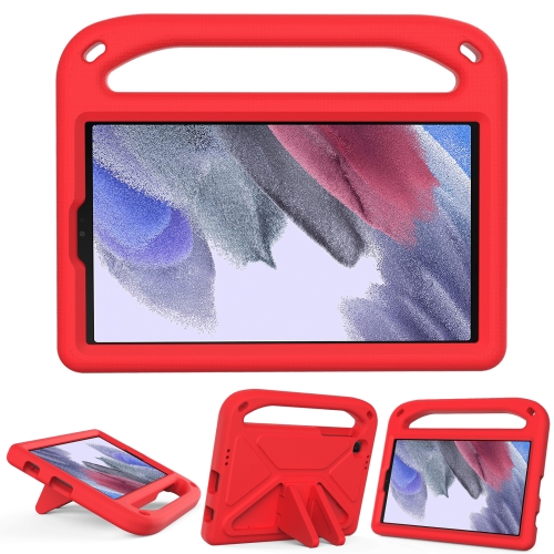 

For Samsung Galaxy Tab A7 Lite 8.7 SM-T220 / SM-T225 Handle Portable EVA Shockproof Anti Falling Protective Case with Triangle Holder(Red)