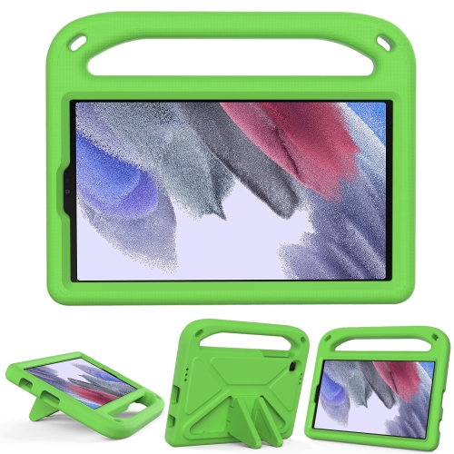 

For Samsung Galaxy Tab A7 Lite 8.7 SM-T220 / SM-T225 Handle Portable EVA Shockproof Anti Falling Protective Case with Triangle Holder(Green)