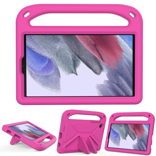 

For Samsung Galaxy Tab A7 Lite 8.7 SM-T220 / SM-T225 Handle Portable EVA Shockproof Anti Falling Protective Case with Triangle Holder(Rose Red)