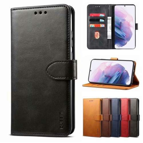 

For Samsung Galaxy S21+ 5G GUSSIM Business Style Horizontal Flip Leather Case with Holder & Card Slots & Wallet(Black)