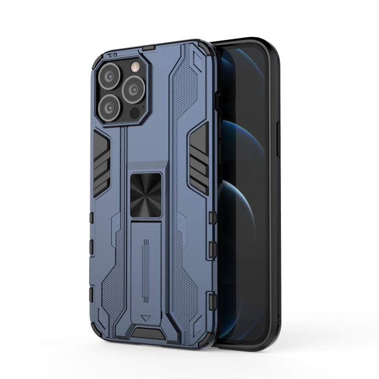 

Supersonic PC + TPU Shock-proof Protective Case with Holder For iPhone 13 Pro Max(Blue)