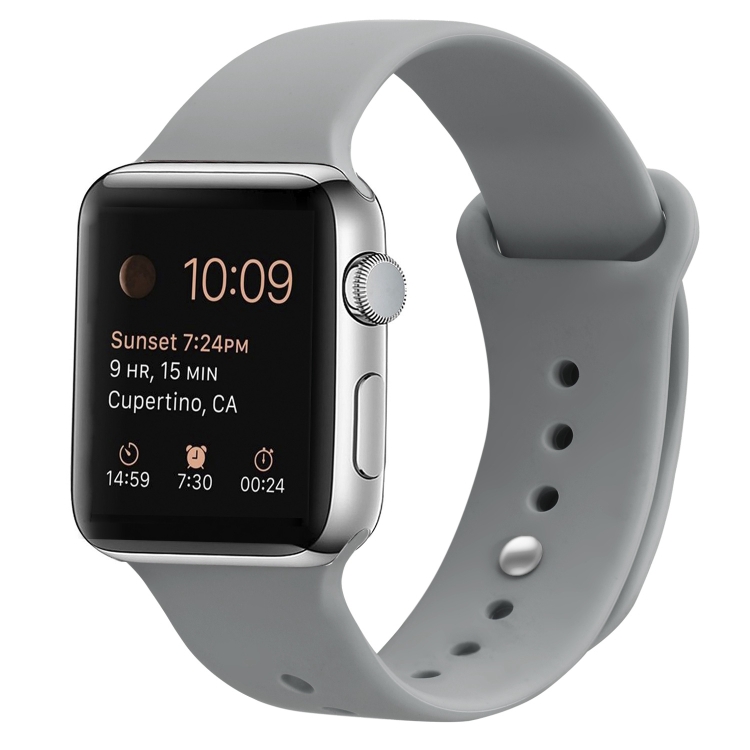 

Silicone Watch Band For Apple Watch Series 8&7 41mm / SE 2&6&SE&5&4 40mm / 3&2&1 38mm(Brick Cyan)