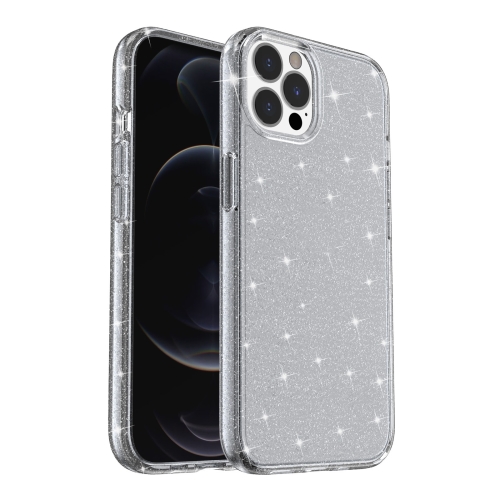 

For iPhone 13 Pro Max Shockproof Terminator Style Glitter Powder Protective Case (Grey)