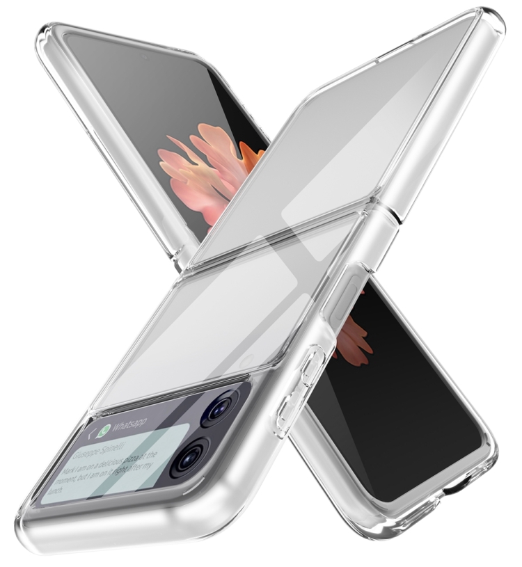 

For Samsung Galaxy Z Flip3 5G Simple All-inclusive Clear Crystal PC +TPU Shockproof Case