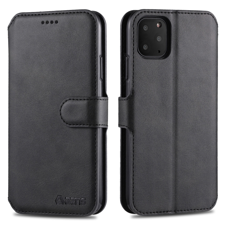 

For iPhone 11 Pro AZNS Calf Texture Magnetic Horizontal Flip PU Leather Case with Holder & Card Slots & Photo Frame(Black)