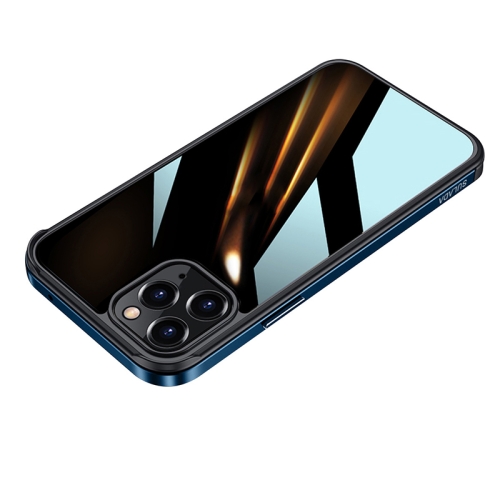 

SULADA Shockproof Aviation Aluminum Metal Frame + Nano Glass + TPU Protective Case For iPhone 11 Pro(Dark Blue)