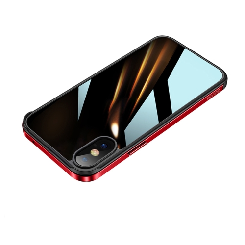 

SULADA Shockproof Aviation Aluminum Metal Frame + Nano Glass + TPU Protective Case For iPhone XS Max(Red)