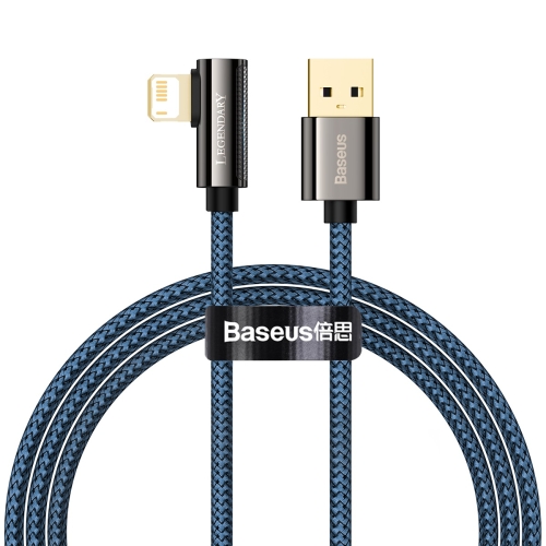 

Baseus CACS000003 Legend Series 2.4A USB to 8 Pin Elbow Fast Charging Data Cable, Cable Length:1m(Blue)