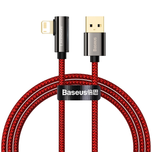 

Baseus CACS000009 Legend Series 2.4A USB to 8 Pin Elbow Fast Charging Data Cable, Cable Length:1m(Red)